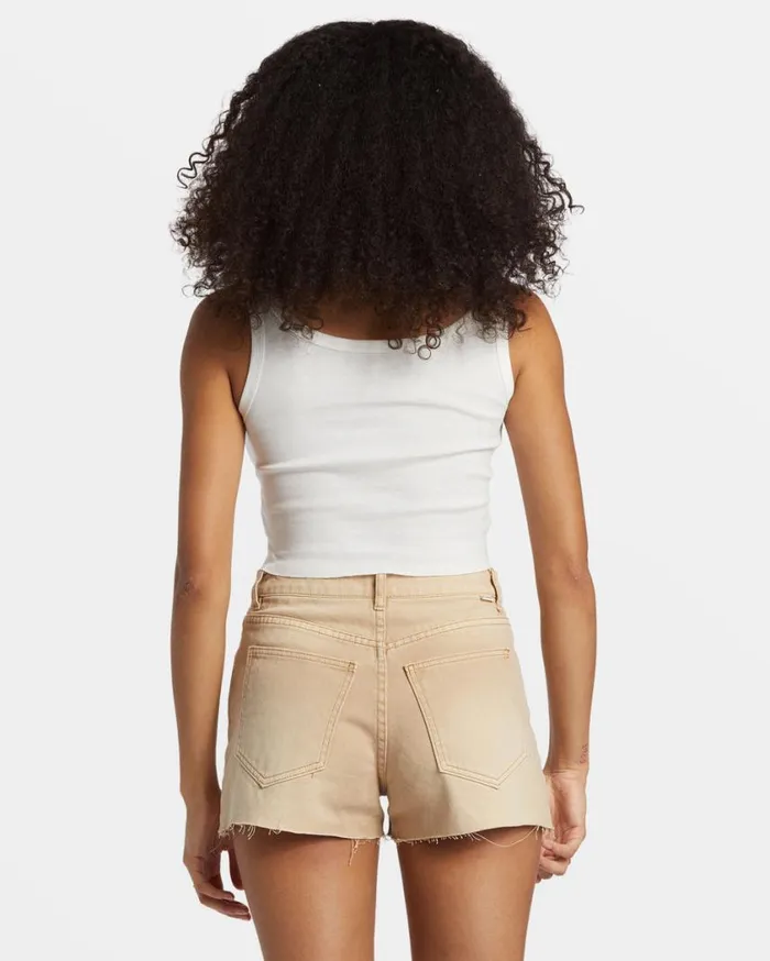 Billabong The Golden West Cropped Tank Top Salt Crystal Womens Tops Billabong The Golden West Cropped Tank Top Salt Crystal Womens Tops
