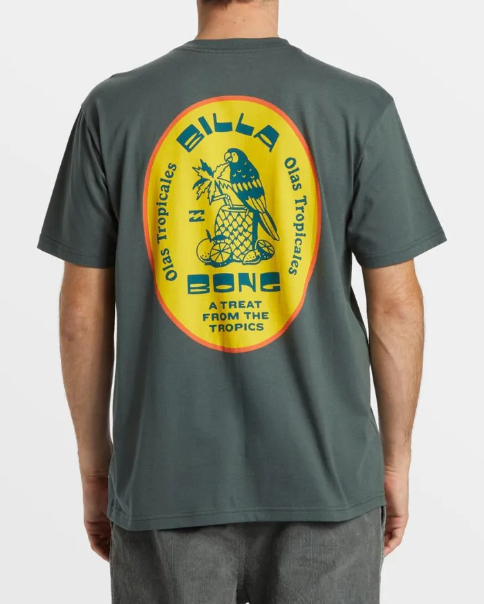 Billabong Tropicales Pocket TShirt Slate Green Mens TShirts