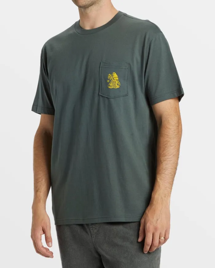 Billabong Tropicales Pocket TShirt Slate Green Mens TShirts Billabong Tropicales Pocket TShirt Slate Green Mens TShirts