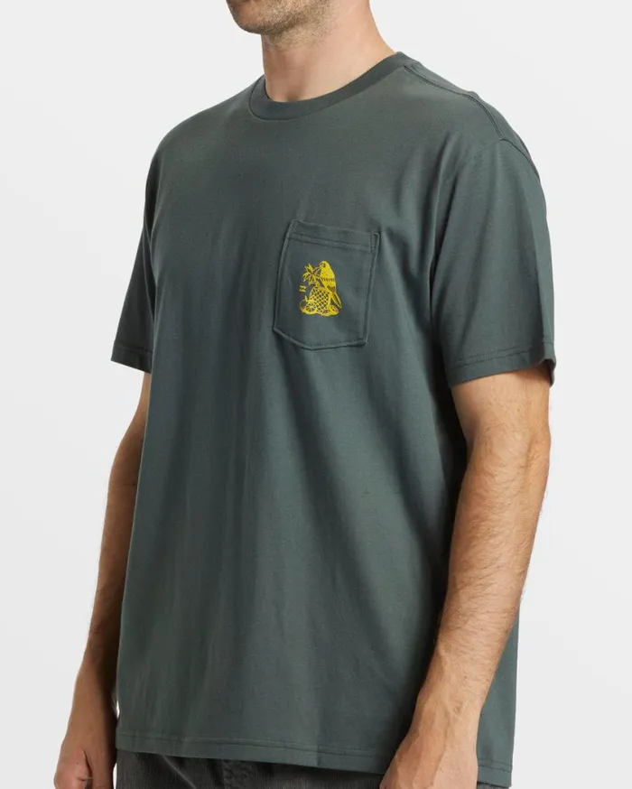Billabong Tropicales Pocket TShirt Slate Green Mens TShirts Billabong Tropicales Pocket TShirt Slate Green Mens TShirts