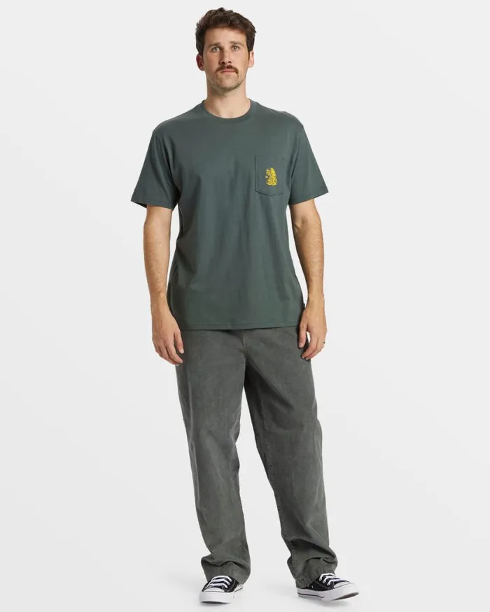 Billabong Tropicales Pocket TShirt Slate Green Mens TShirts Billabong Tropicales Pocket TShirt Slate Green Mens TShirts