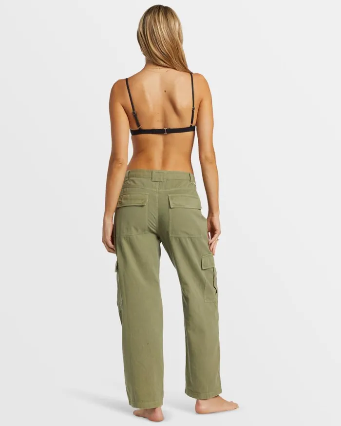 Billabong Walk Along Pants Army Womens Jeans and Pants Billabong Walk Along Pants Army Womens Jeans and Pants