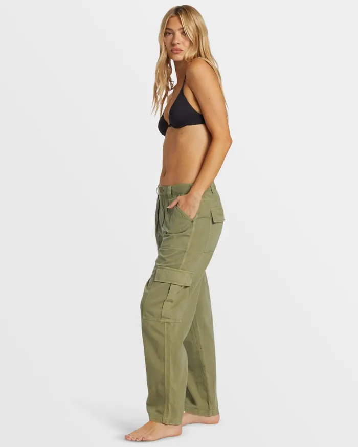 Billabong Walk Along Pants Army Womens Jeans and Pants Billabong Walk Along Pants Army Womens Jeans and Pants