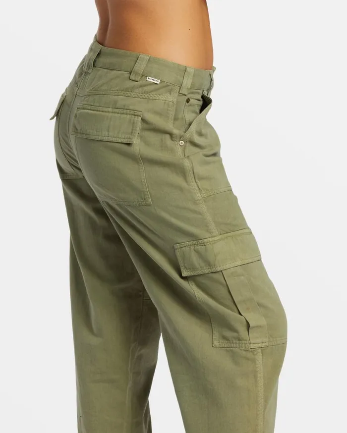 Billabong Walk Along Pants Army Womens Jeans and Pants Billabong Walk Along Pants Army Womens Jeans and Pants