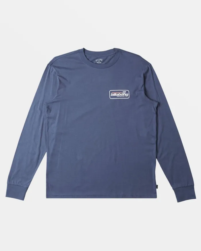 Billabong Walled Long Sleeve Tshirt Slate Blue Mens TShirts Billabong Walled Long Sleeve Tshirt Slate Blue Mens TShirts