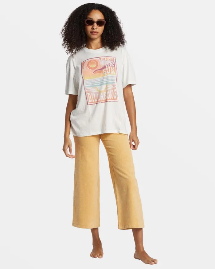 Billabong With The Sun TShirt Salt Crystal Womens Graphic Tees and Tanks Billabong With The Sun TShirt Salt Crystal Womens Graphic Tees and Tanks