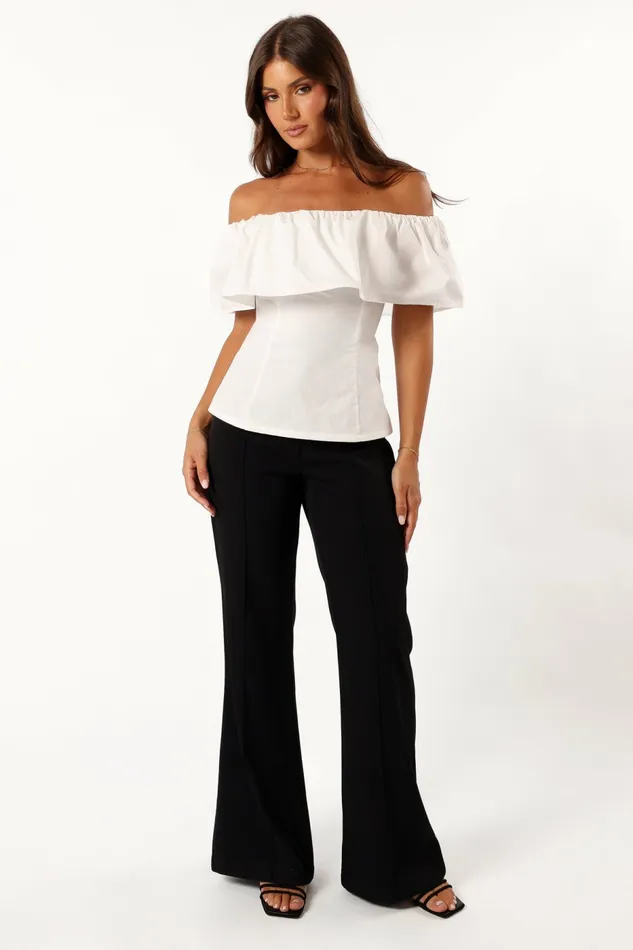 Blouses and Shirts Women Petal and Pup Emery Off The Shoulder Top White