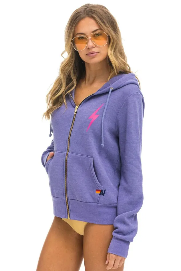 Bolt 2 Hoodie 8211 Lavender Neon Pink WomenMen Aviator Nation Hoodies