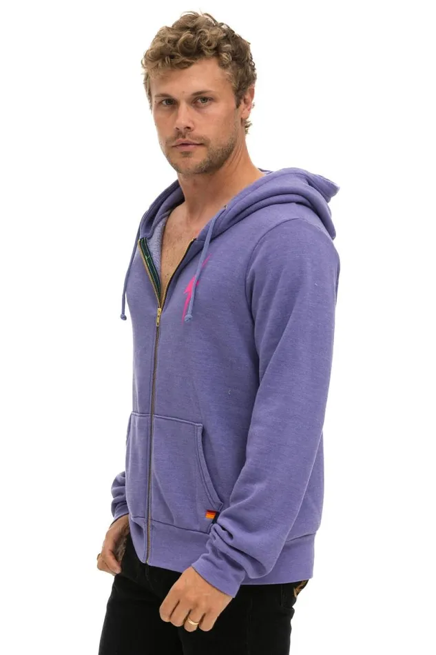 Bolt 2 Hoodie 8211 Lavender Neon Pink WomenMen Aviator Nation Hoodies