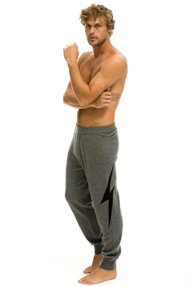 Bolt Cashmere Light Sweater Pant Deep Heather Black Bolt Men Aviator Nation Sweatpants Bolt Cashmere Light Sweater Pant Deep Heather Black Bolt Men Aviator Nation Sweatpants