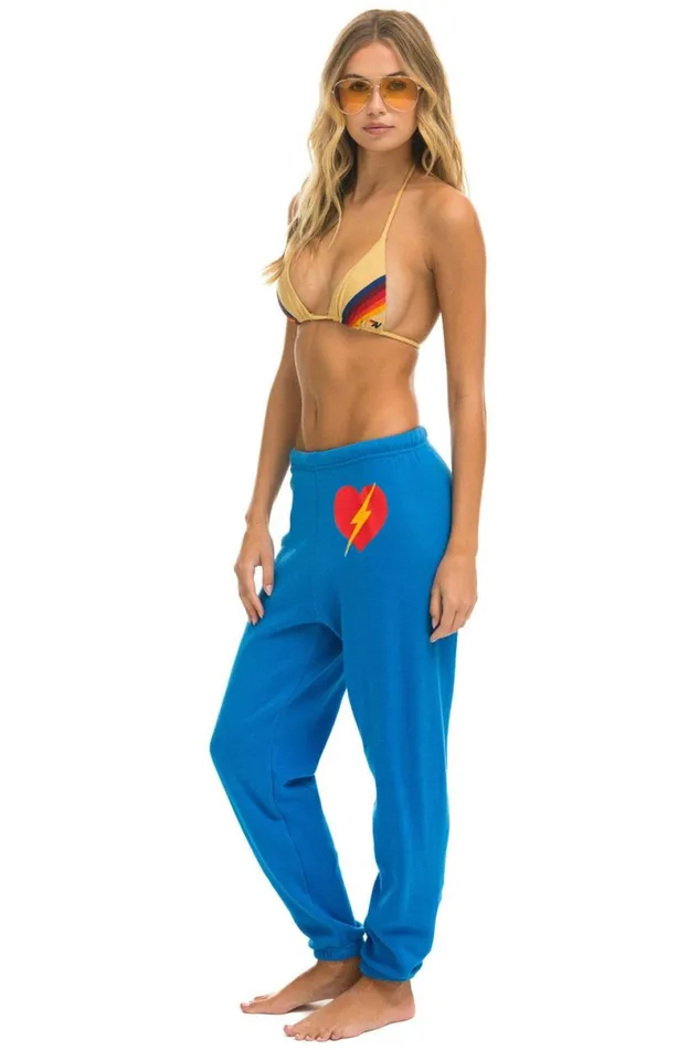 Bolt Heart Sweatpants 8211 Ocean Women Aviator Nation Sweatpants