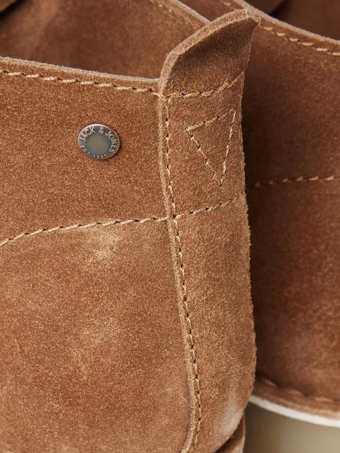 Boots JACK and JONES Mens COW LEATHER DESERT BOOTS Brown Cognac Gift Ideas