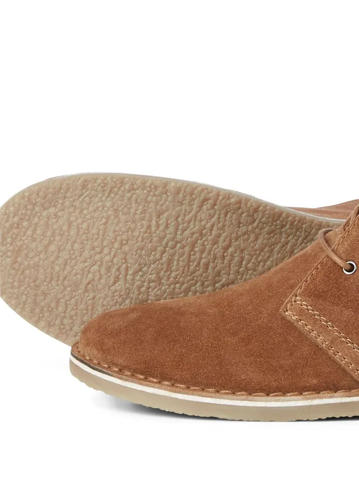 Boots JACK and JONES Mens COW LEATHER DESERT BOOTS Brown Cognac Gift Ideas