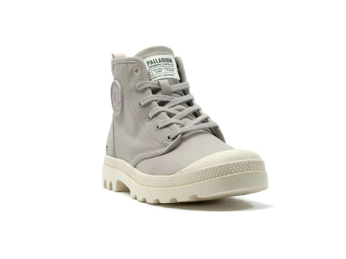 Boots Kids PALLADIUM PAMPA HI ZIP ORGANIC Grey Berry Boots Kids PALLADIUM PAMPA HI ZIP ORGANIC Grey Berry