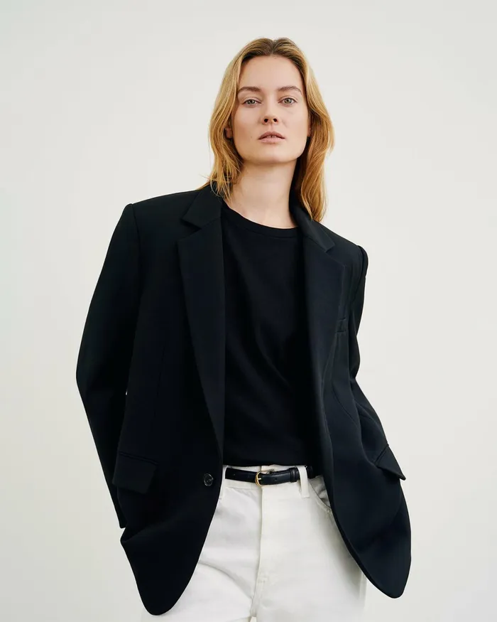 BRADY TEE Washed Black Women Nili Lotan Tops
