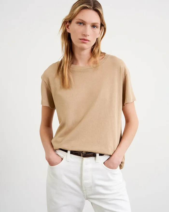 BRADY TEE Washed Black Women Nili Lotan Tops
