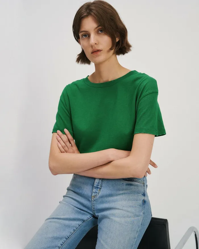 BRADY TEE Washed Black Women Nili Lotan Tops