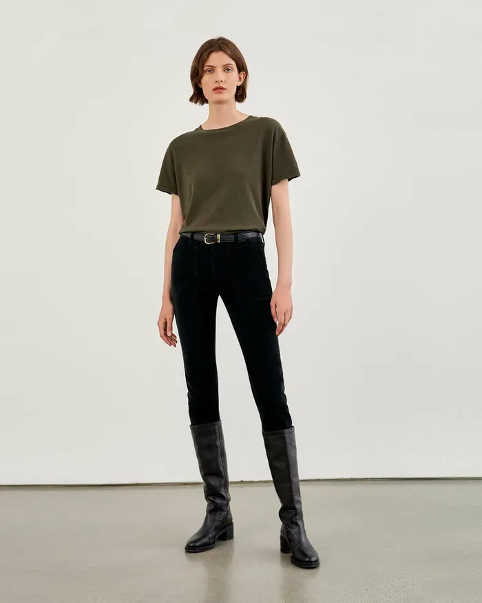 BRADY TEE Washed Black Women Nili Lotan Tops