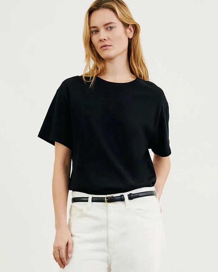 BRADY TEE Washed Black Women Nili Lotan Tops