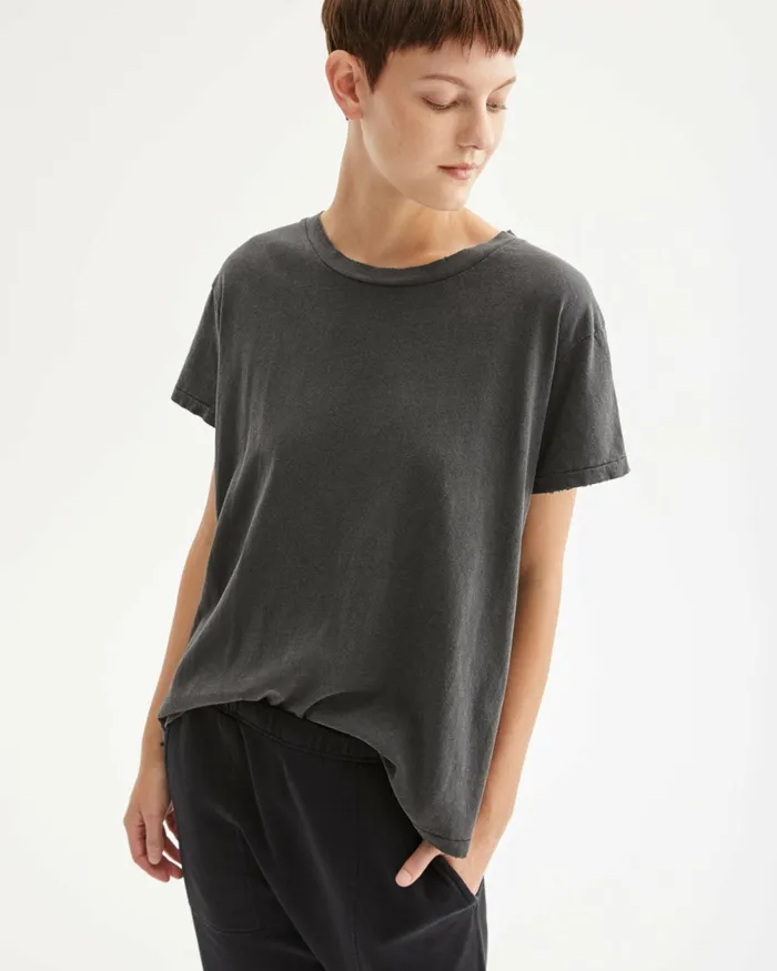 BRADY TEE Washed Black Women Nili Lotan Tops