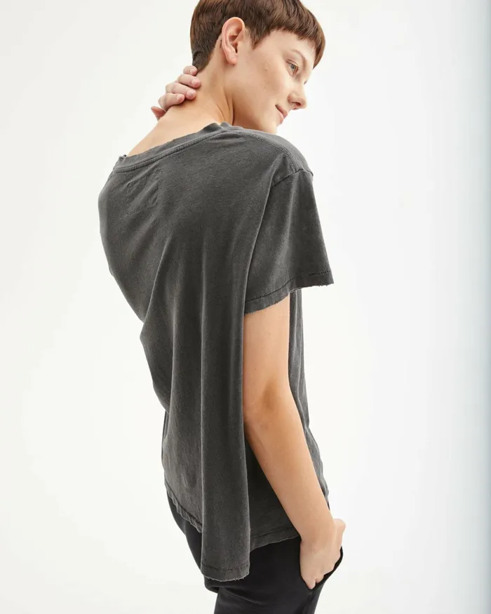 BRADY TEE Washed Black Women Nili Lotan Tops