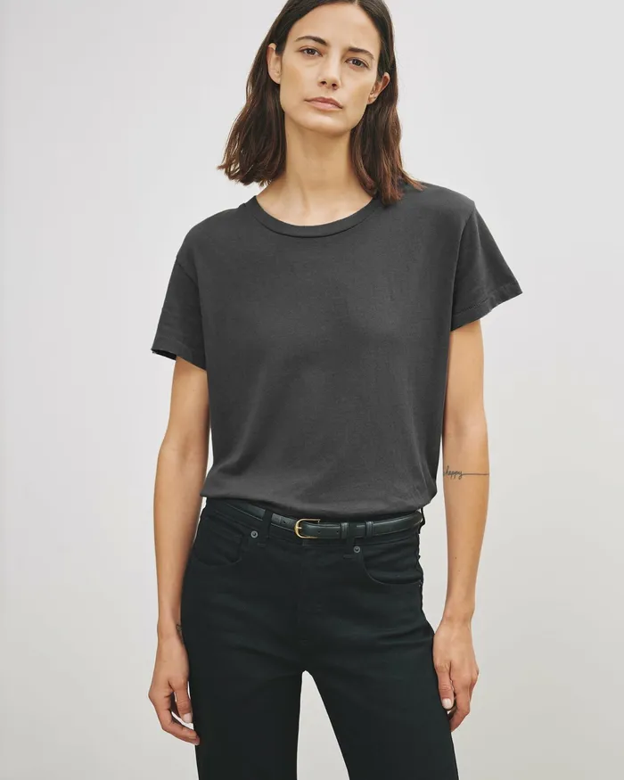BRADY TEE Washed Black Women Nili Lotan Tops