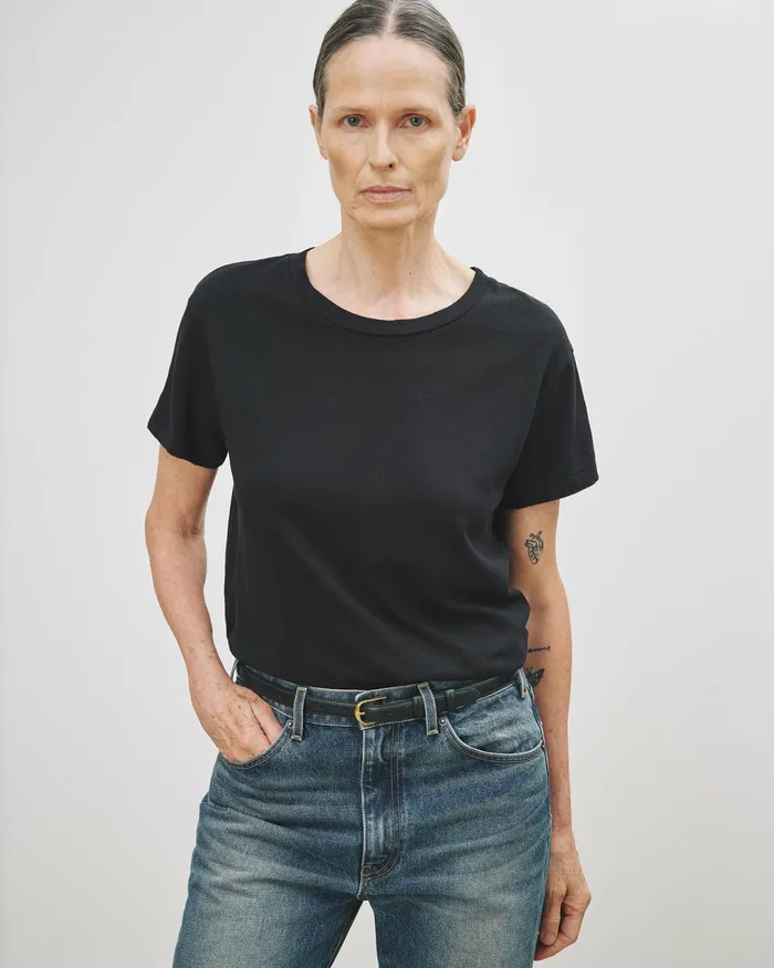 BRADY TEE Washed Black Women Nili Lotan Tops
