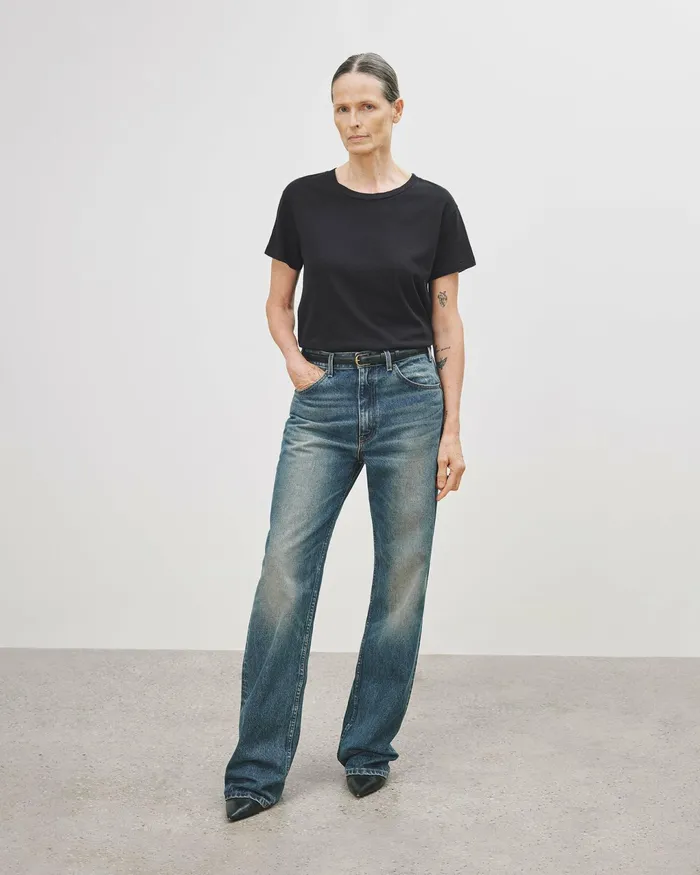 BRADY TEE Washed Black Women Nili Lotan Tops