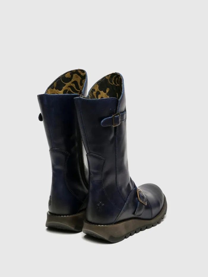 Buckle Boots MES 2 BLUE Women Fly London Boots