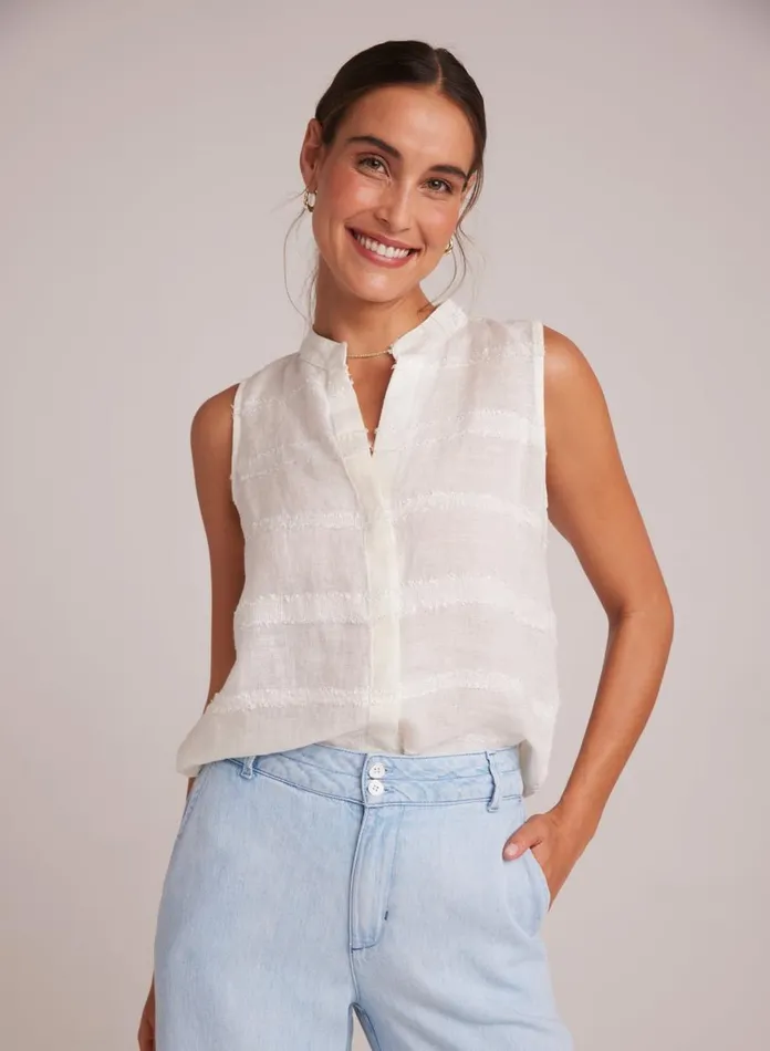Button Down Women Bella Dahl Sleeveless Hidden Placket Button Down 8211 White