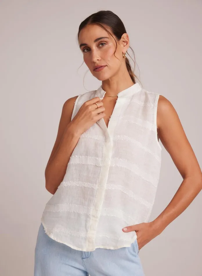 Button Down Women Bella Dahl Sleeveless Hidden Placket Button Down 8211 White