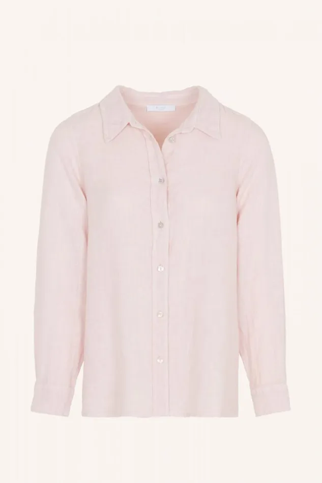 ByBar Blouses Vrouwelijk Irene Linen Ls Blouse Cipria Pink ByBar Blouses Vrouwelijk Irene Linen Ls Blouse Cipria Pink
