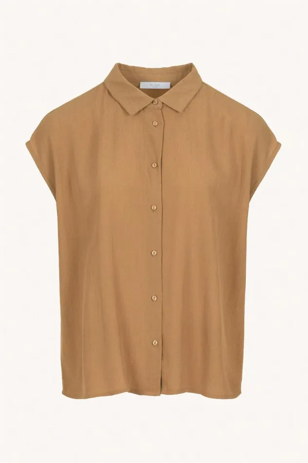 ByBar Blouses Vrouwelijk Kiek Viscose Top Khaki ByBar Blouses Vrouwelijk Kiek Viscose Top Khaki