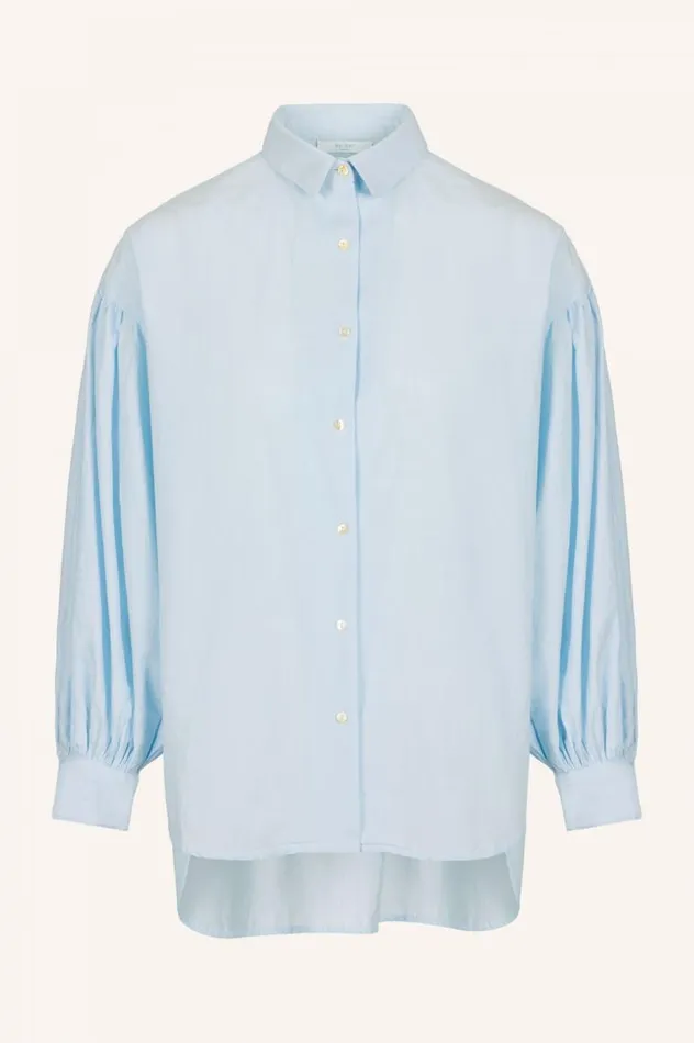 ByBar Blouses Vrouwelijk Sarah Chambray Blouse Light Blue ByBar Blouses Vrouwelijk Sarah Chambray Blouse Light Blue