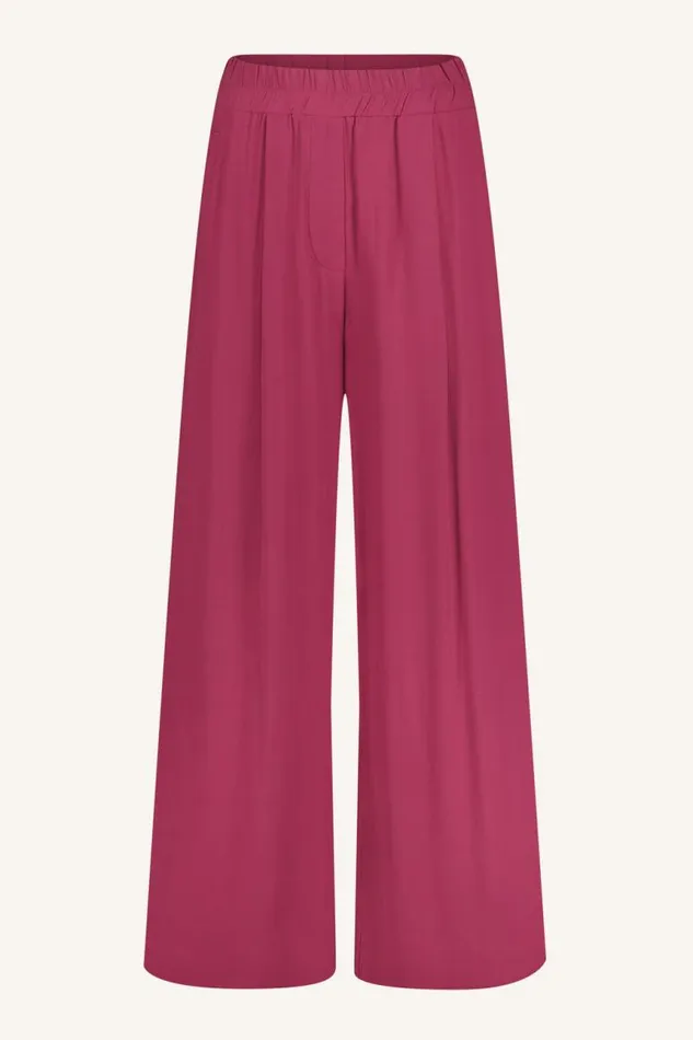 ByBar Broeken Vrouwelijk Benji Viscose Pant Cerise ByBar Broeken Vrouwelijk Benji Viscose Pant Cerise
