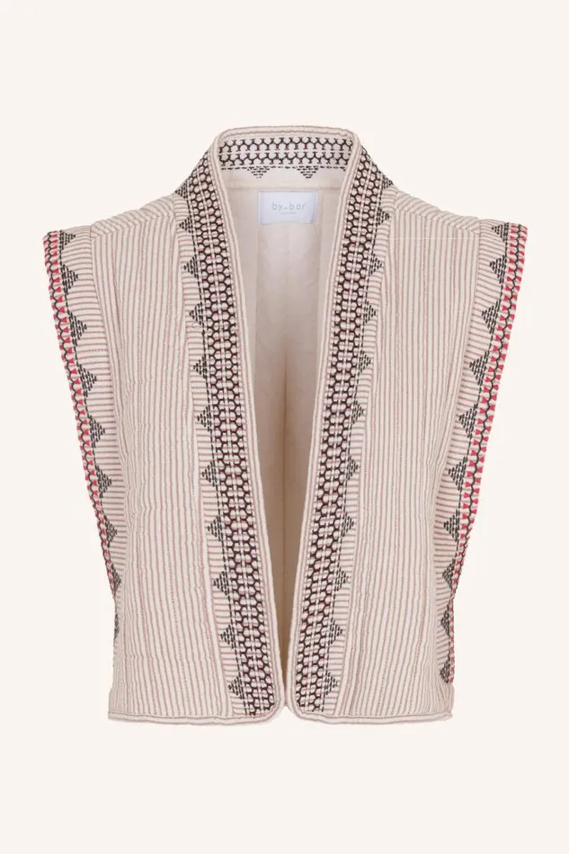 ByBar Gilets and Spencers Vrouwelijk Isla Handloom Jacket Bricks ByBar Gilets and Spencers Vrouwelijk Isla Handloom Jacket Bricks