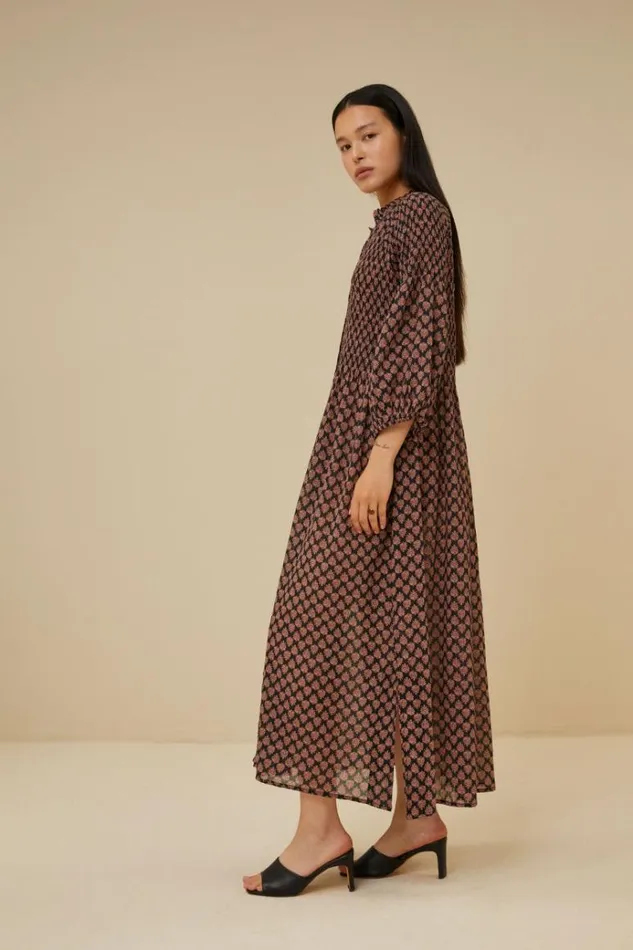 ByBar Jurken Vrouwelijk Loulou Leaf Dress Leaf Print ByBar Jurken Vrouwelijk Loulou Leaf Dress Leaf Print