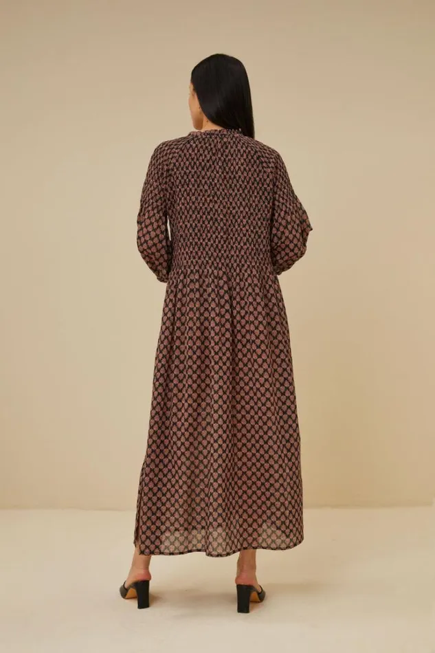 ByBar Jurken Vrouwelijk Loulou Leaf Dress Leaf Print ByBar Jurken Vrouwelijk Loulou Leaf Dress Leaf Print