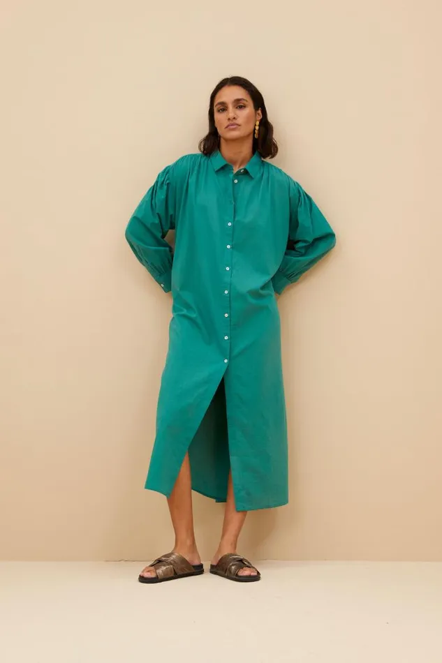 ByBar Jurken Vrouwelijk Shirt Dress Spring Green ByBar Jurken Vrouwelijk Shirt Dress Spring Green
