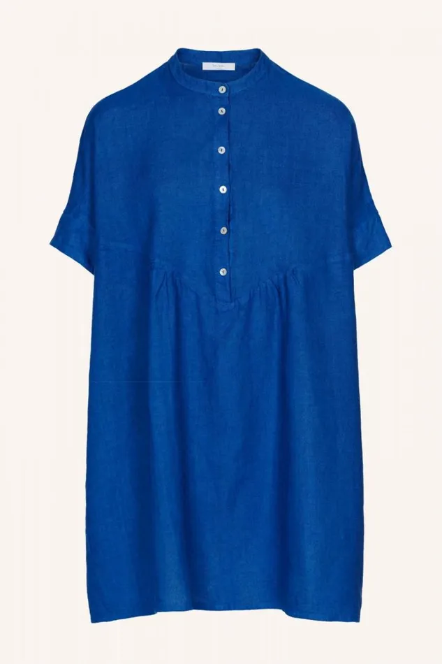 ByBar Jurken Vrouwelijk Tais Linen Dress Kingsblue ByBar Jurken Vrouwelijk Tais Linen Dress Kingsblue