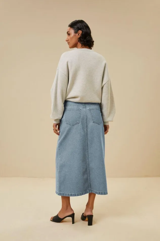 ByBar Rokken Vrouwelijk Elba Denim Skirt Denim ByBar Rokken Vrouwelijk Elba Denim Skirt Denim