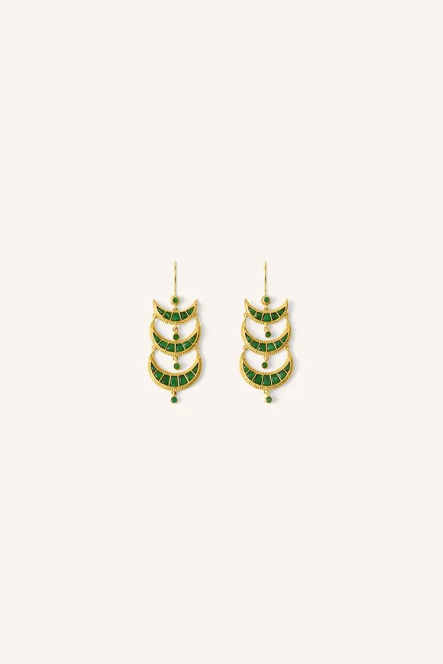 ByBar Sieraden Vrouwelijk Bali Earring Green