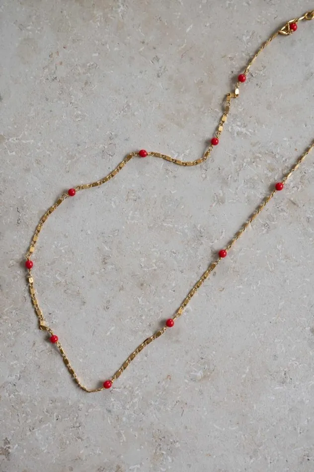 ByBar Sieraden Vrouwelijk Mees Necklace Candy Red