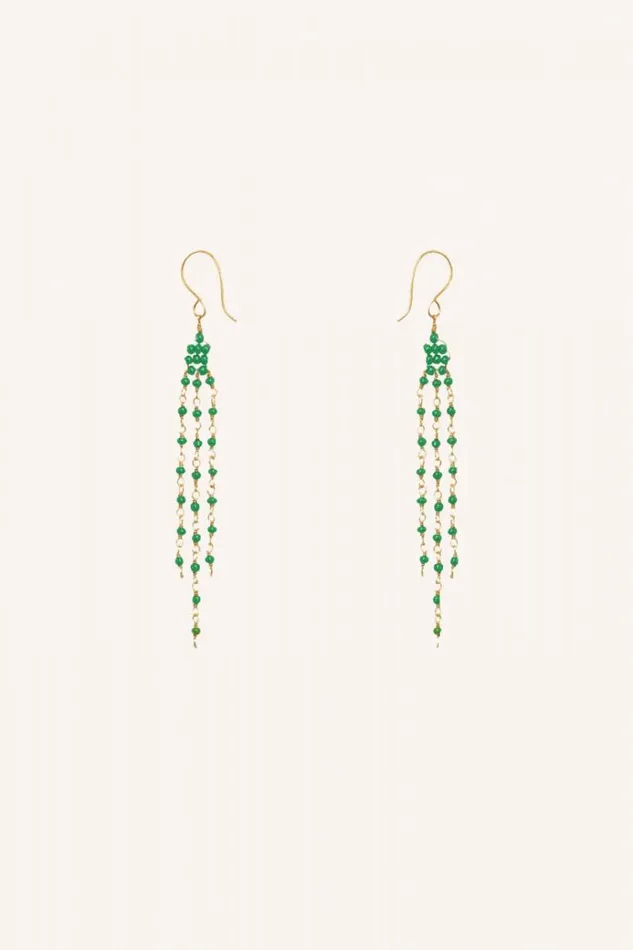 ByBar Sieraden Vrouwelijk Sterre Earring Green ByBar Sieraden Vrouwelijk Sterre Earring Green