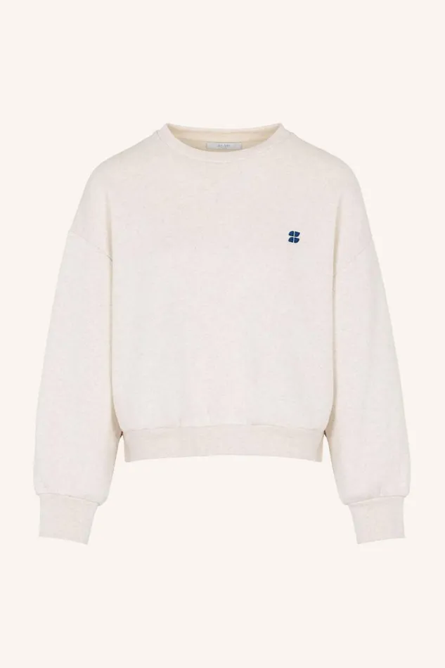 ByBar Sweaters Vrouwelijk Bibi Small Logo Sweater Oyster Melee