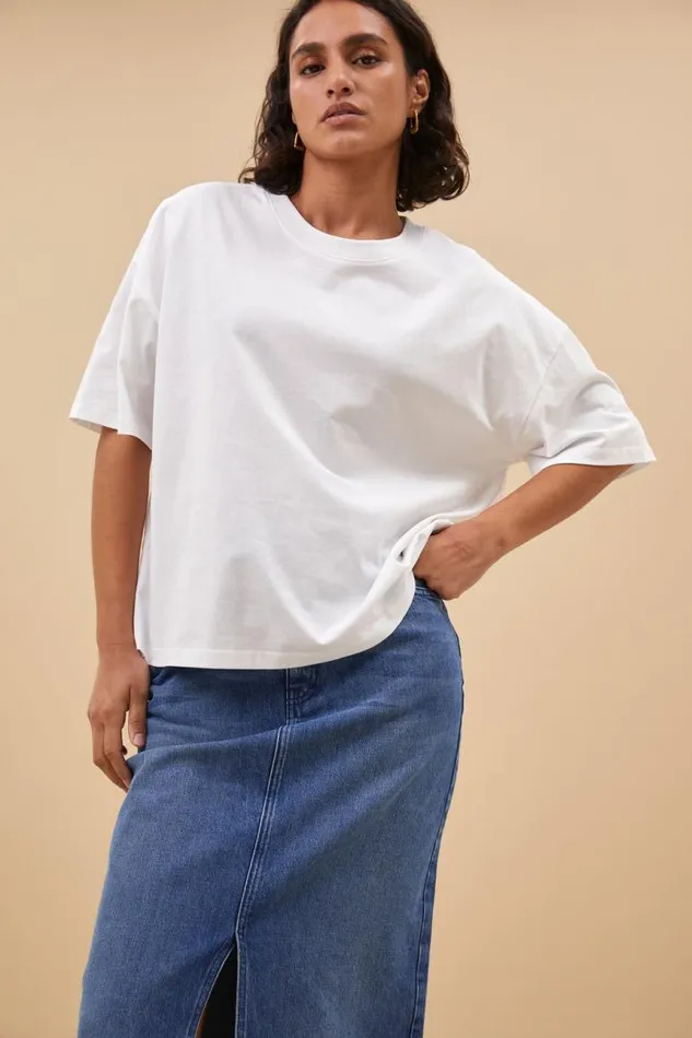 ByBar Tops and Shirts Vrouwelijk Jade T Shirt White ByBar Tops and Shirts Vrouwelijk Jade T Shirt White