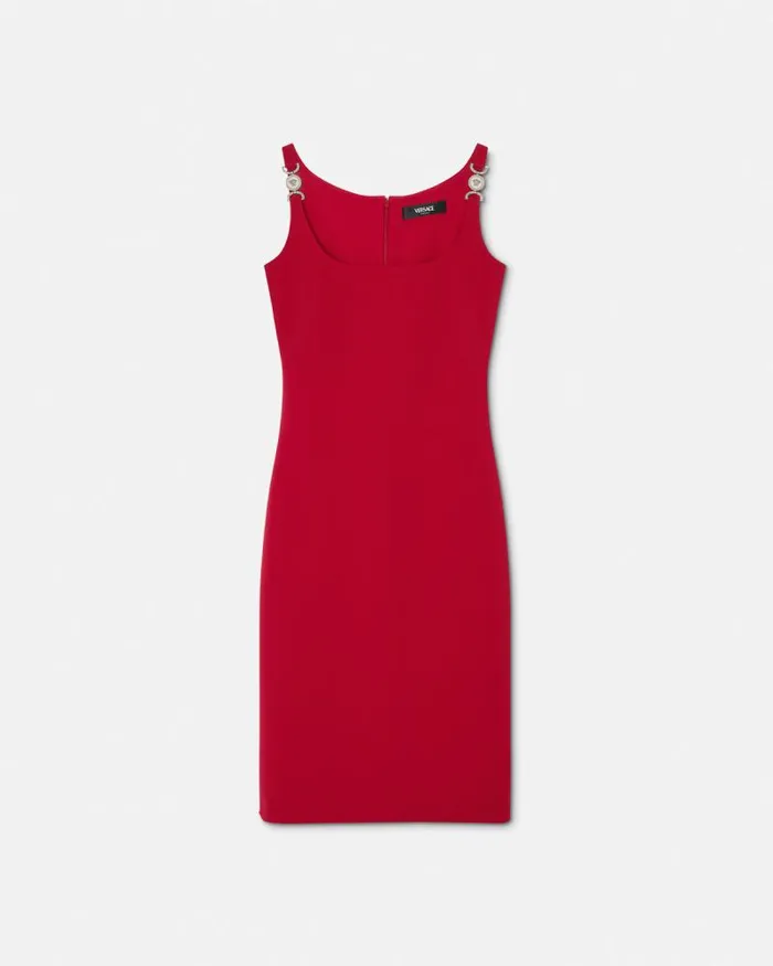 Cady Fitted Midi Dress Red Women Versace Dresses