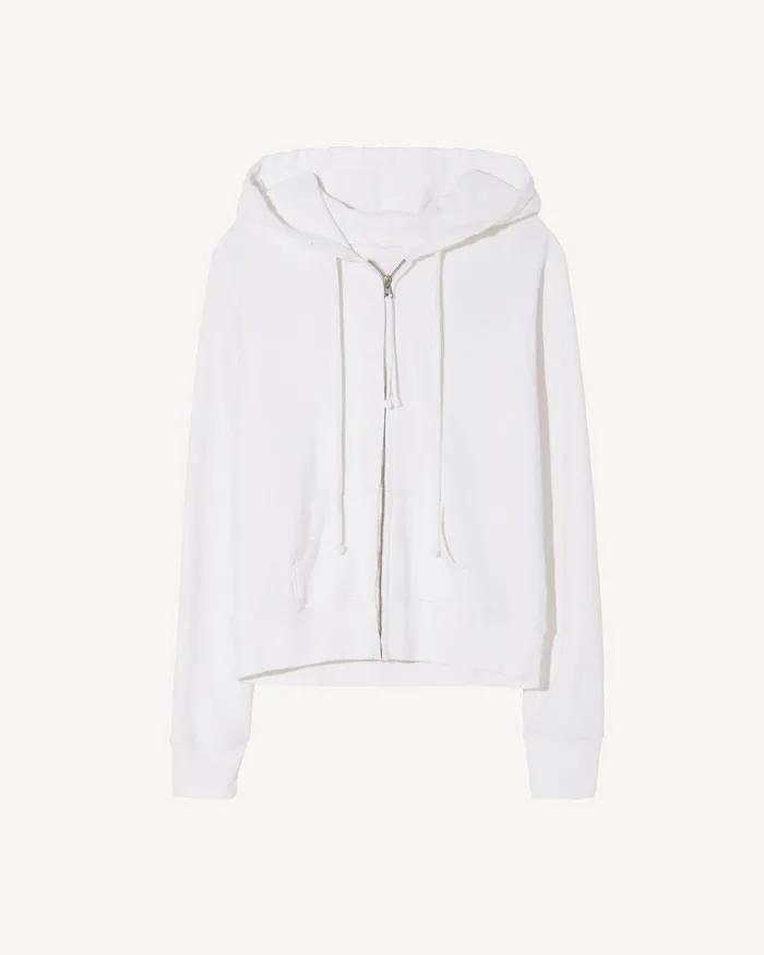 CALLIE ZIP UP HOODIE Cocoa Women Nili Lotan Knits and Sweaters