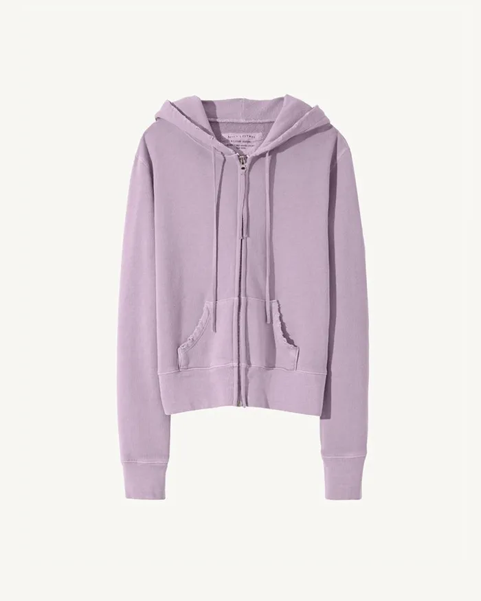 CALLIE ZIP UP HOODIE Cocoa Women Nili Lotan Knits and Sweaters