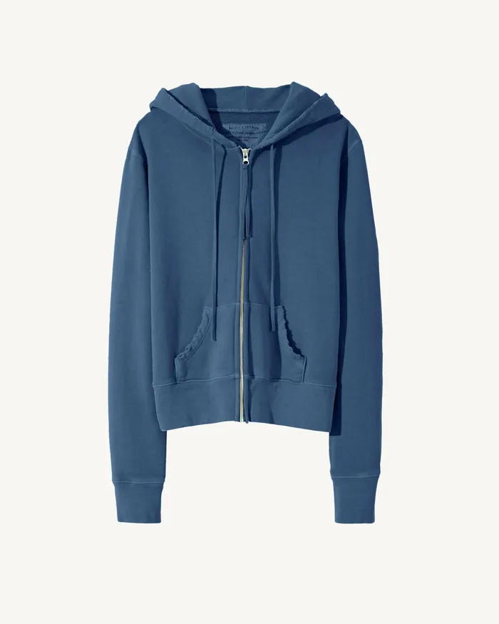 CALLIE ZIP UP HOODIE Cocoa Women Nili Lotan Knits and Sweaters